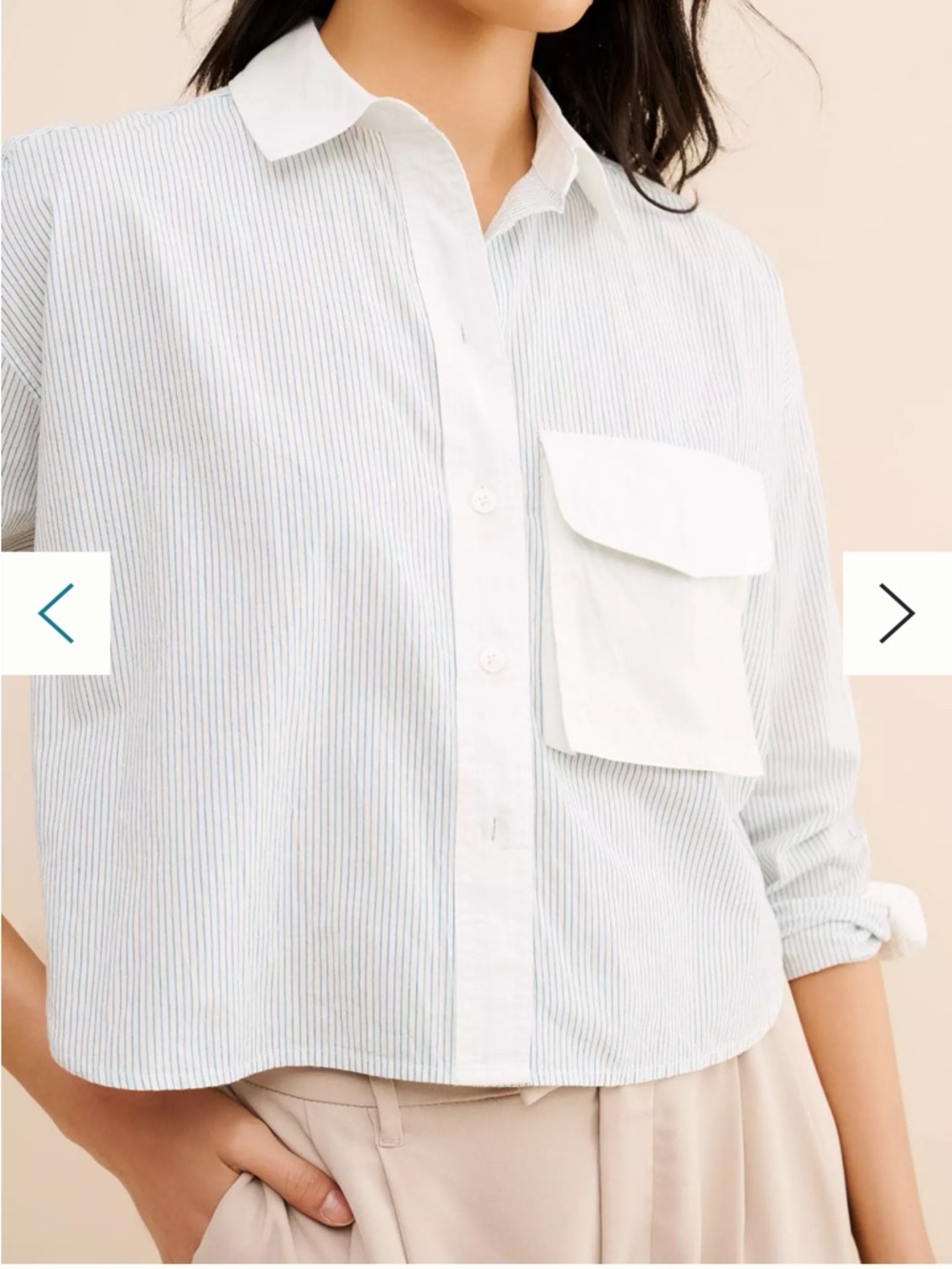 Madewell - Women’s Utility Cropped Shirt (Size L) - Picture 10 of 11